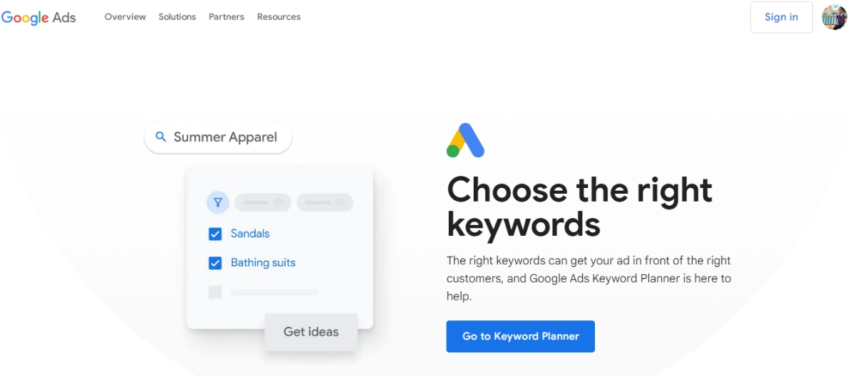 30. Best SEO Tools for Small Businesses - Google Keyword Planner